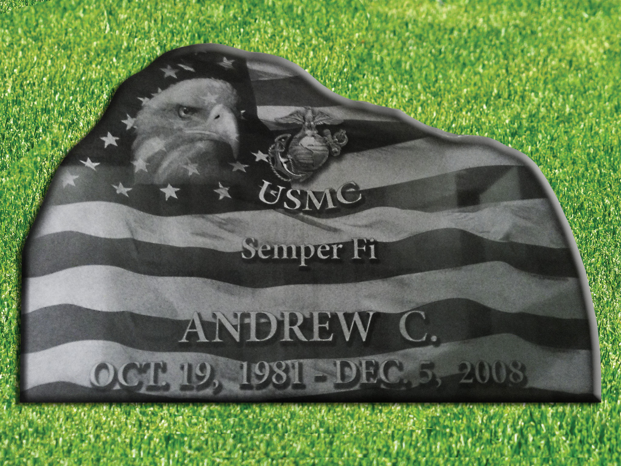 Eagle Granite Etched Monuments